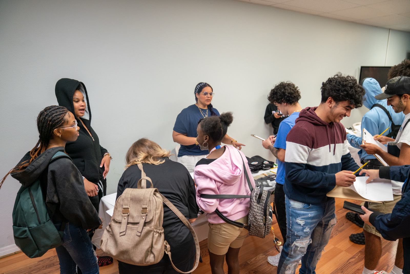 Students taking part in a career exploration event at North Dade Academy